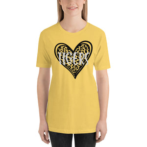 Tigers Leopard Heart Bella Canva Unisex t-shirt