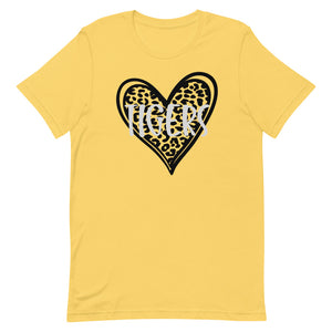 Tigers Leopard Heart Bella Canva Unisex t-shirt