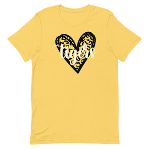 Tigers Leopard Black Heart Bella Canvas Unisex t-shirt