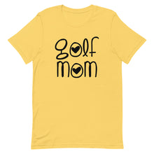Load image into Gallery viewer, Golf Mom Heart Font Bella Canvas Unisex t-shirt
