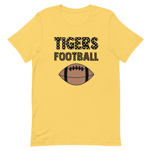 Tigers Football Dots Black Bella Canvas Unisex t-shirt