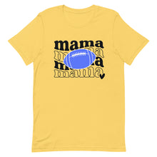 Load image into Gallery viewer, Football Mama Blue Football Bella Canvas Unisex t-shirt
