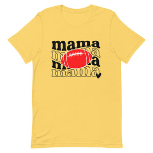 Football Mama Red Football Bella Canvas Unisex t-shirt