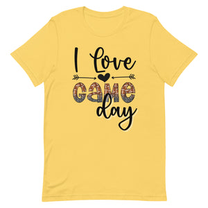 I love Game Day Football Bella Canvas Unisex t-shirt