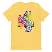 Load image into Gallery viewer, Fourth Grade Colorful Leopard Bella Canvas Unisex t-shirt
