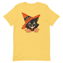 Load image into Gallery viewer, Vintage Halloween Black Cat Bella Canvas Unisex t-shirt
