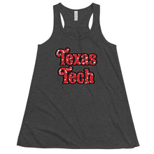 Load image into Gallery viewer, Texas Tech Red Leopard Women&#39;s Flowy Racerback Tank
