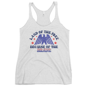 Land of the Free Bella Canvas Women's Racerback Tank