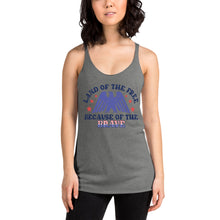 Load image into Gallery viewer, Land of the Free Bella Canvas Women&#39;s Racerback Tank
