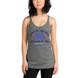 Land of the Free Bella Canvas Women's Racerback Tank