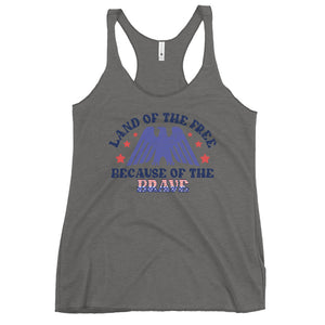 Land of the Free Bella Canvas Women's Racerback Tank