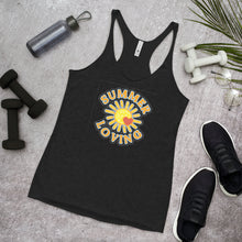 Load image into Gallery viewer, Retro Summer Loving Women&#39;s Racerback Tank Workout Outside Next Level
