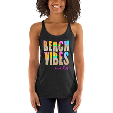 Load image into Gallery viewer, Beach Vibes Only Bella Canvas Women&#39;s Racerback Tank
