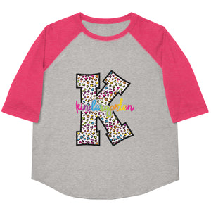 Kindergarten Colorful Leopard Youth baseball shirt