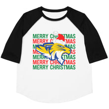Load image into Gallery viewer, Frenship Tigers Merry Christmas Youth baseball shirt
