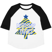 Load image into Gallery viewer, Frenship Tigers Christmas Tree Youth baseball shirt
