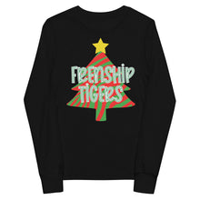 Load image into Gallery viewer, Frenship Tigers Christmas Tree Youth long sleeve tee
