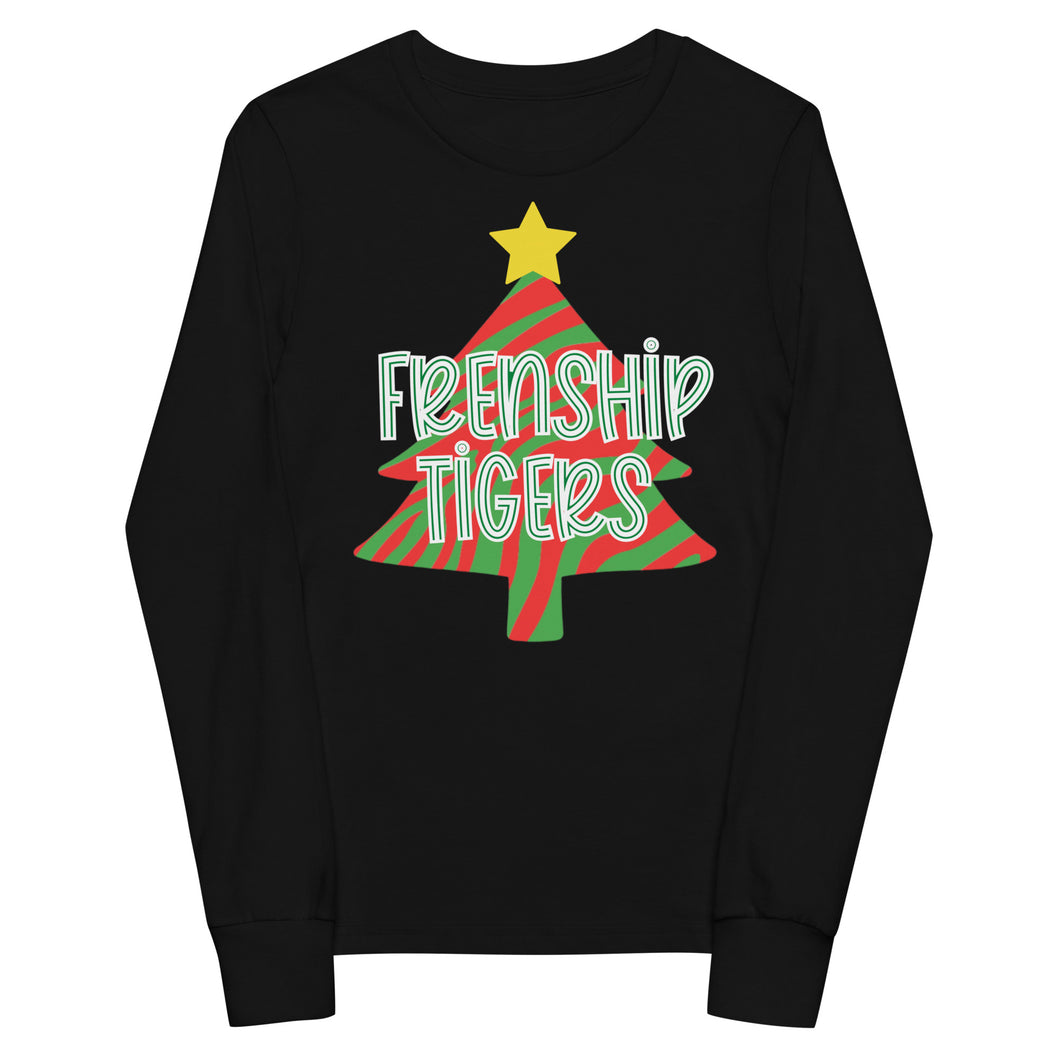 Frenship Tigers Christmas Tree Youth long sleeve tee