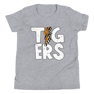 Tigers Stripe Bolt Youth Short Sleeve T-Shirt