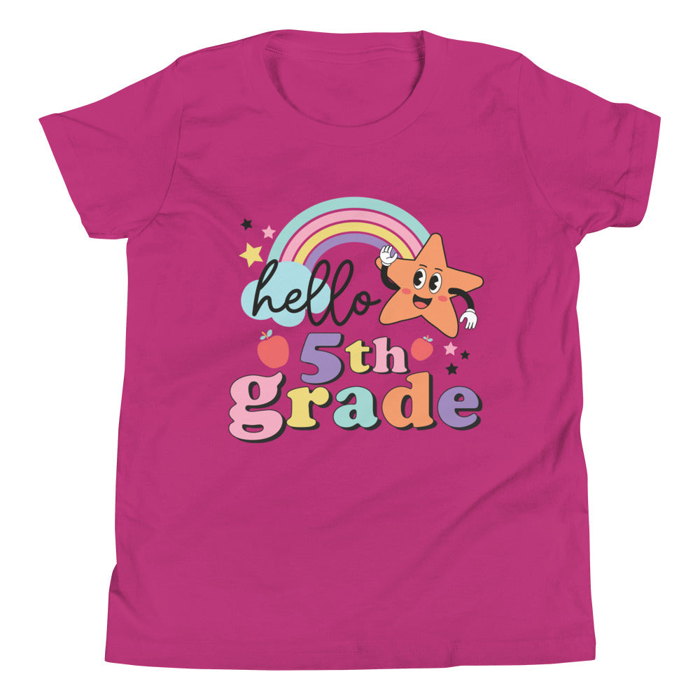 Hello Fifth Grade Youth Short Sleeve T-Shirt