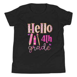 Youth Hello Fourth Grade Short Sleeve T-Shirt