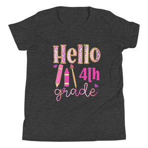 Youth Hello Fourth Grade Short Sleeve T-Shirt