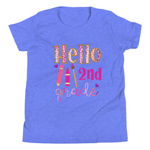Load image into Gallery viewer, Youth Hello Second Grade Short Sleeve T-Shirt
