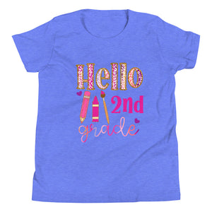 Youth Hello Second Grade Short Sleeve T-Shirt