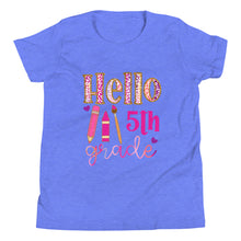 Load image into Gallery viewer, Youth Hello Fifth Grade Short Sleeve T-Shirt
