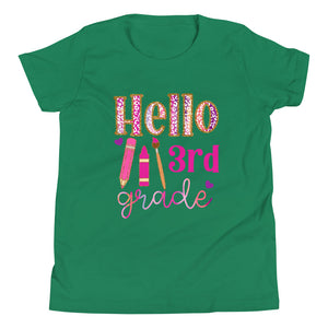 Youth Hello Third Grade Short Sleeve T-Shirt