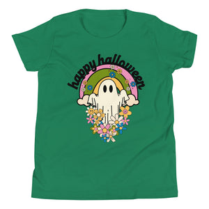 Retro Happy Halloween Youth Short Sleeve T-Shirt