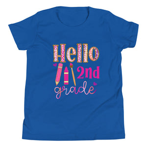 Youth Hello Second Grade Short Sleeve T-Shirt
