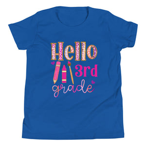 Youth Hello Third Grade Short Sleeve T-Shirt