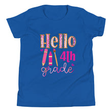 Load image into Gallery viewer, Youth Hello Fourth Grade Short Sleeve T-Shirt
