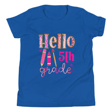 Load image into Gallery viewer, Youth Hello Fifth Grade Short Sleeve T-Shirt
