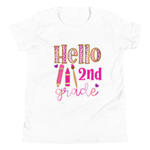 Load image into Gallery viewer, Youth Hello Second Grade Short Sleeve T-Shirt
