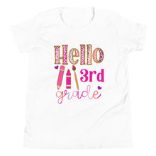 Load image into Gallery viewer, Youth Hello Third Grade Short Sleeve T-Shirt
