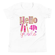 Load image into Gallery viewer, Youth Hello Fourth Grade Short Sleeve T-Shirt

