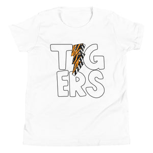 Tigers Stripe Bolt Youth Short Sleeve T-Shirt