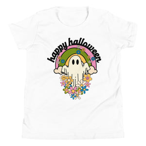 Retro Happy Halloween Youth Short Sleeve T-Shirt